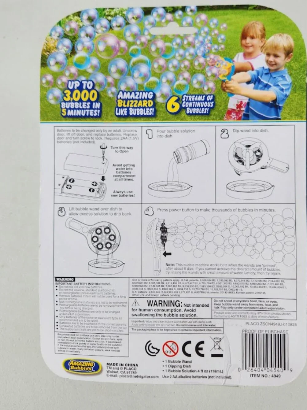NEW Amazing Bubble Blizzard Toy Outdoor Backyard Picnic Stocking Stuffer